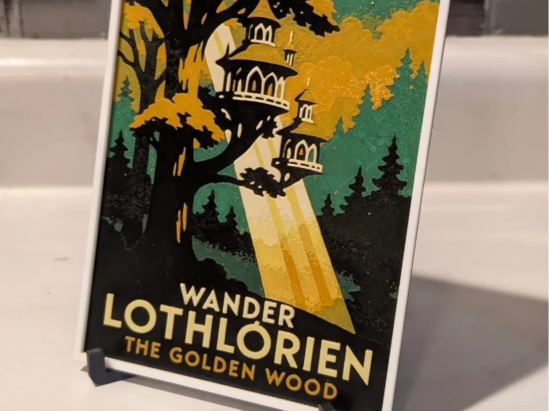 Lord of the Rings - Lothlorien Vintage Travel Card