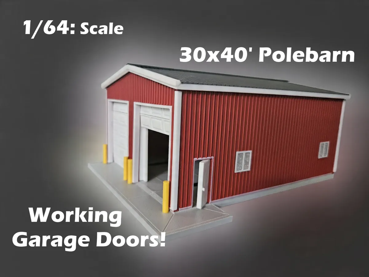 1/64 - Pole barn - Working Garage Doors!