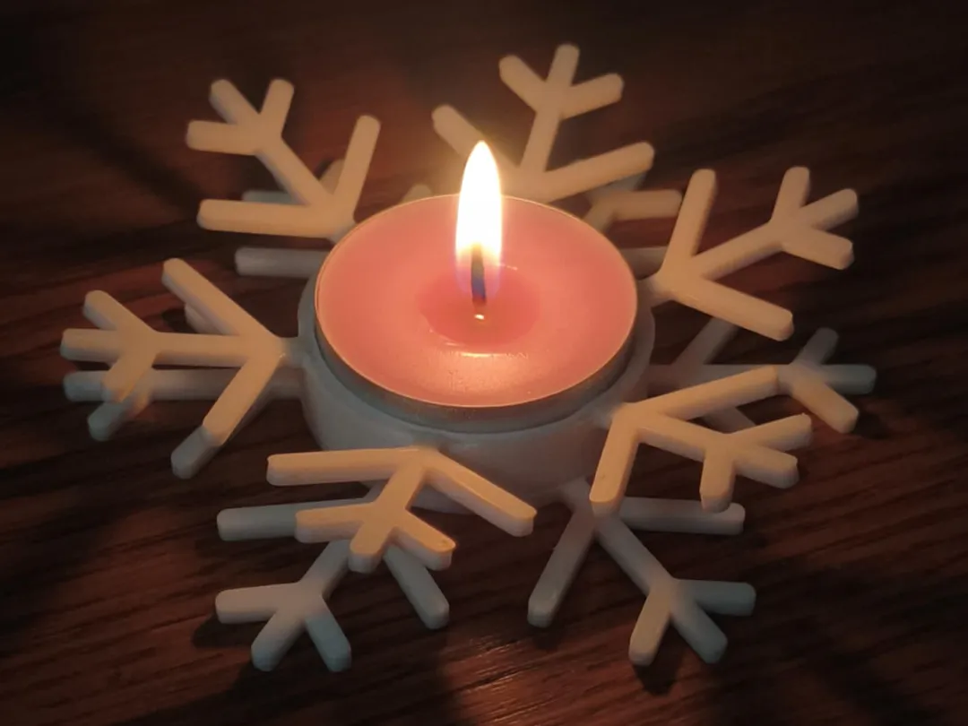 snowflake candle holder