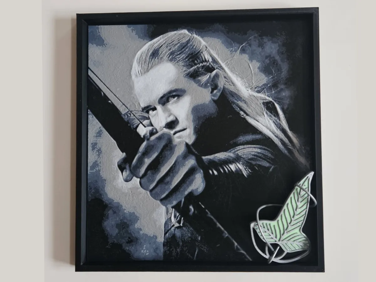 Portrait of Legolas in his custom frame LOTR NOCOM