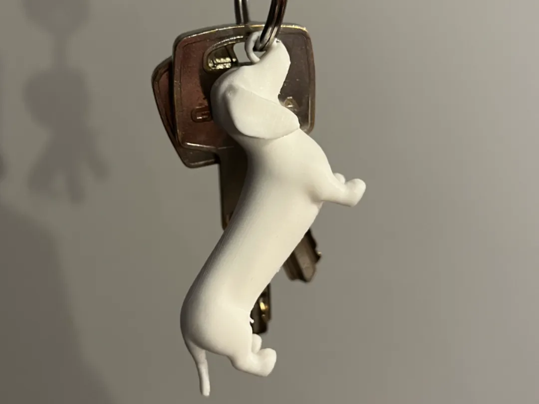 Dachshund 3D Keychain - "sausage dog"