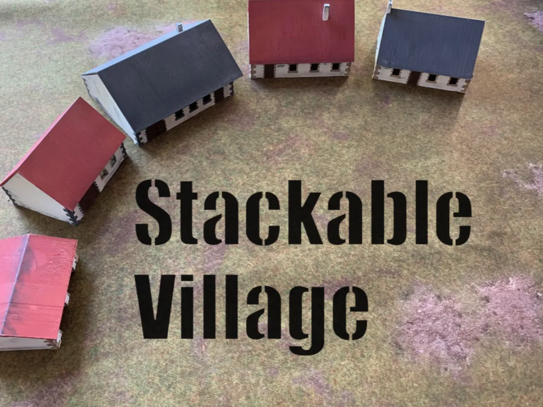 Stackable Village Flames of war terrain