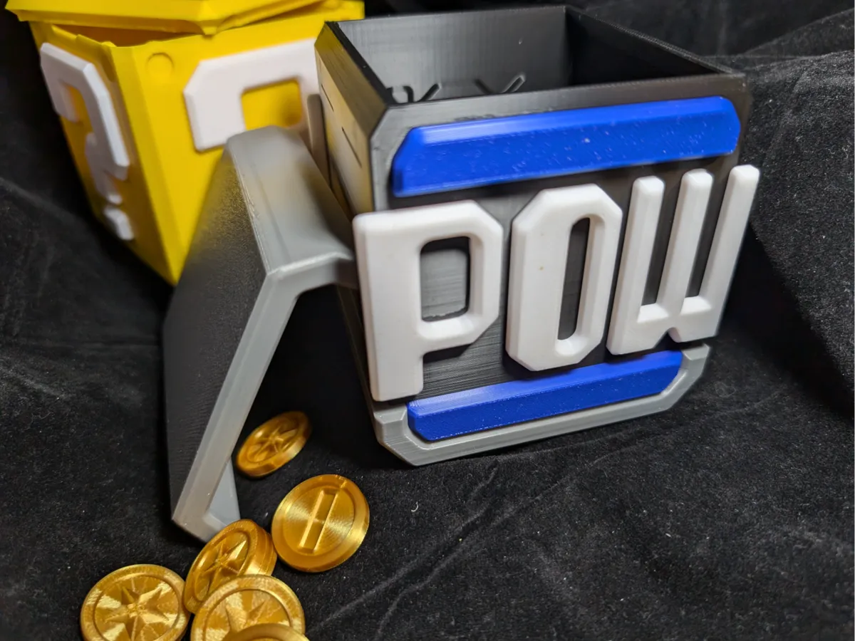 Super Mario POW box with lid