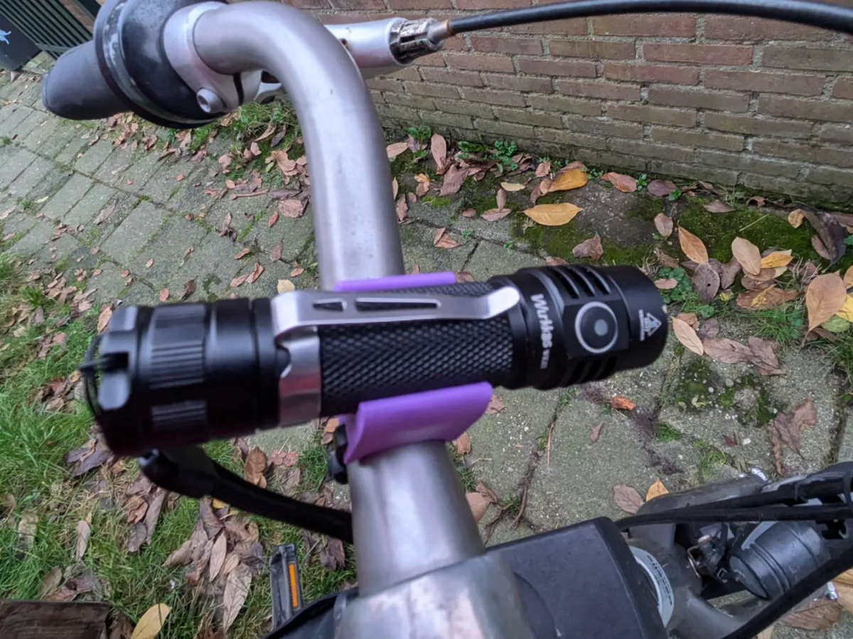 Bicycle flashlight mount (Wurkkos WK03) - Bike Computer & Light Mounts, in stock in India
