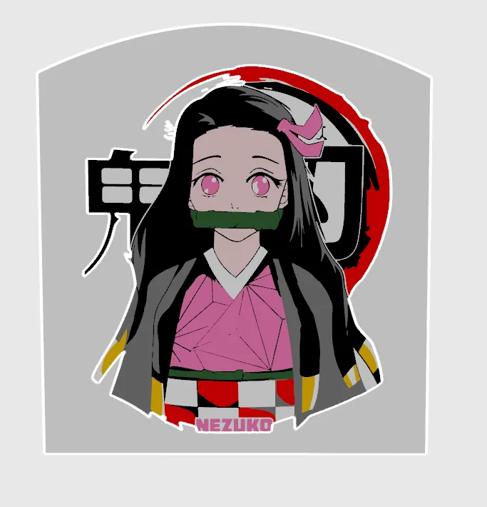 Light Box of Nezuko Kamado from Demon Slayer 8-color - 2D Art, in stock in India