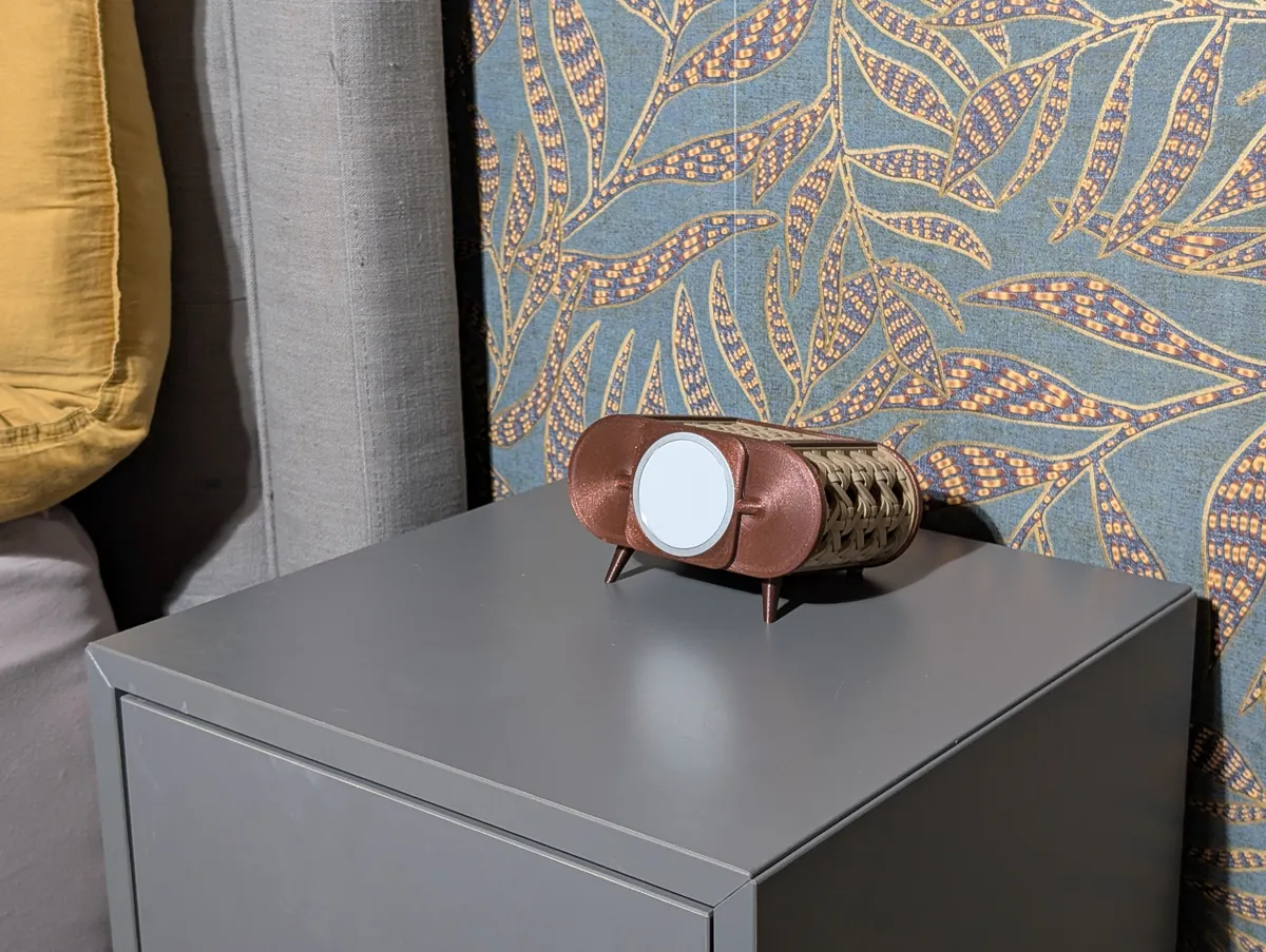 The Woven Stand: Rattan-Inspired MagSafe Charger, photo 3 of 4 - The Woven Stand: Rattan-Inspired MagSafe Charger Household