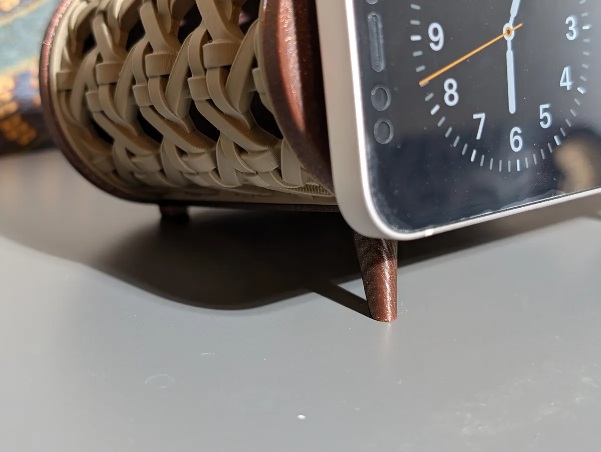 The Woven Stand: Rattan-Inspired MagSafe Charger, photo 4 of 4 - The Woven Stand: Rattan-Inspired MagSafe Charger Household