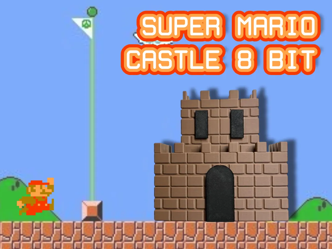8-Bit Mario Castle for Retro Lovers - Mario & Luigi Figures, in stock