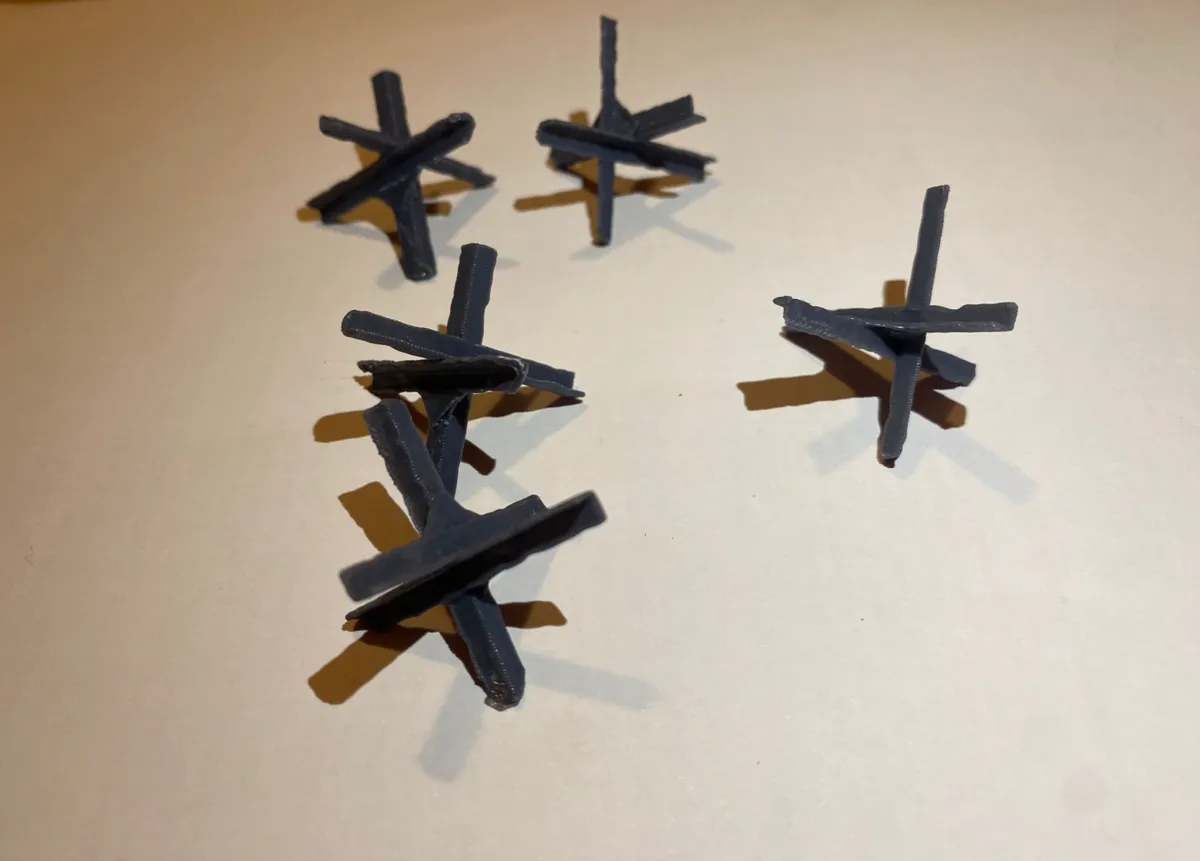 Miniature Tank Traps Table Top Games Diorama, photo 3 of 4 - Miniature Tank Traps Table Top Games Diorama Toys & Games