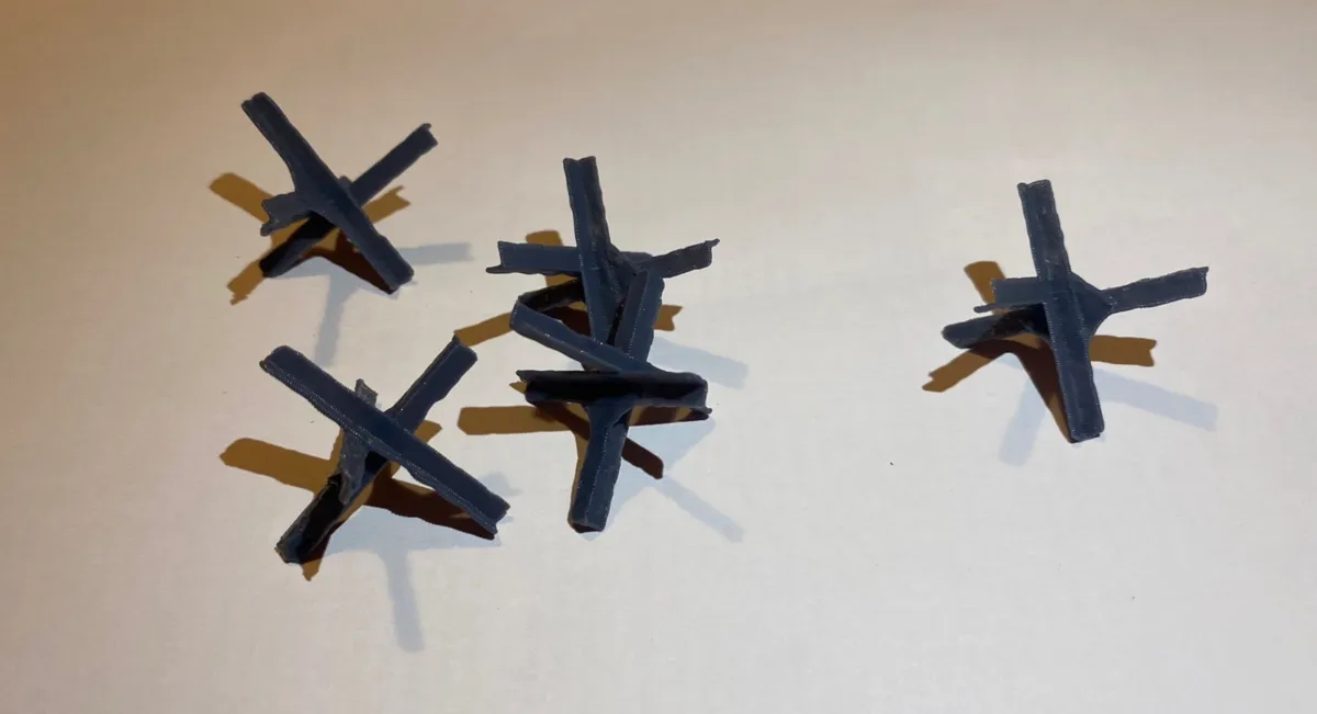 Miniature Tank Traps Table Top Games Diorama, photo 4 of 4 - Miniature Tank Traps Table Top Games Diorama Toys & Games