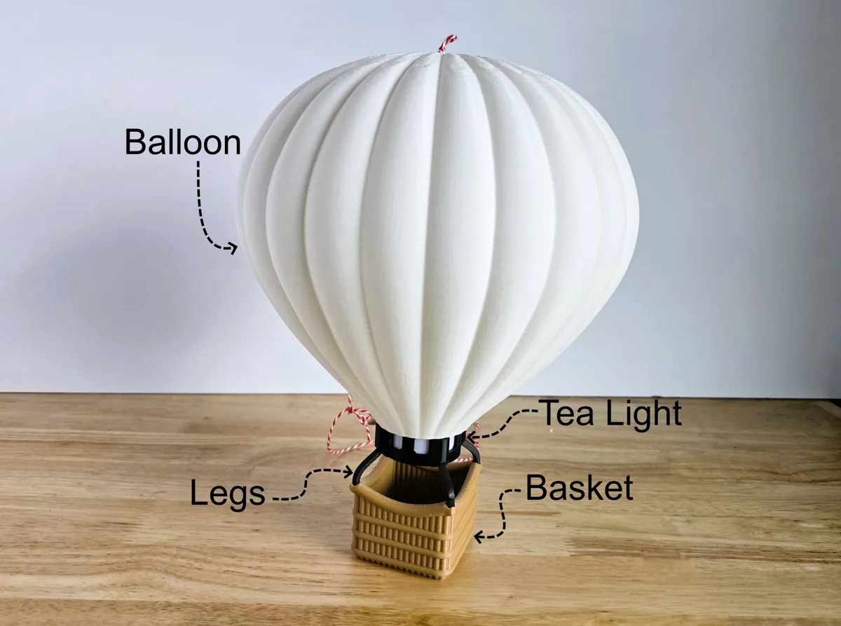 Hot Air Balloon - Tea Light Candle, photo 3 of 4 - Hot Air Balloon - Tea Light Candle Home Decor Items