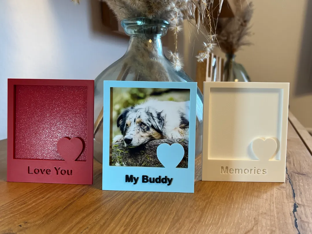 Polaroid-Fotorahmen mit Herz / 3 Varianten