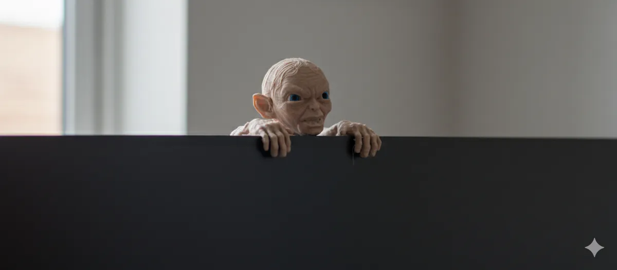 Monitor Gollum - Lurking to get you! just 9g!, photo 3 of 4 - Monitor Gollum - Lurking to get you! just 9g! Desk & Office