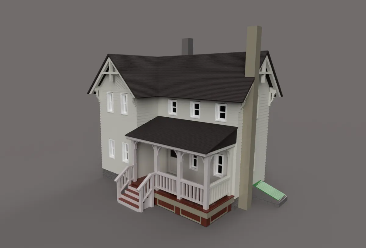 Tiny Country Farmhouse, HO Scale, photo 3 of 4 - Tiny Country Farmhouse, HO Scale Models, RC & Drones