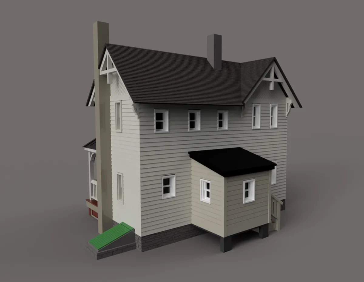 Tiny Country Farmhouse, HO Scale, photo 4 of 4 - Tiny Country Farmhouse, HO Scale Models, RC & Drones