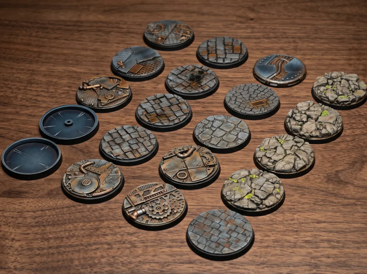 Grimdark Wargaming Bases Pack 18+2 MultiStyle