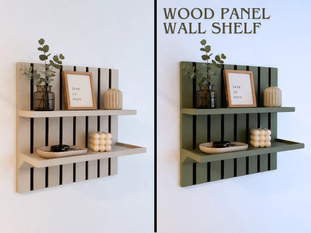 Wood Panel Shelf Organizer