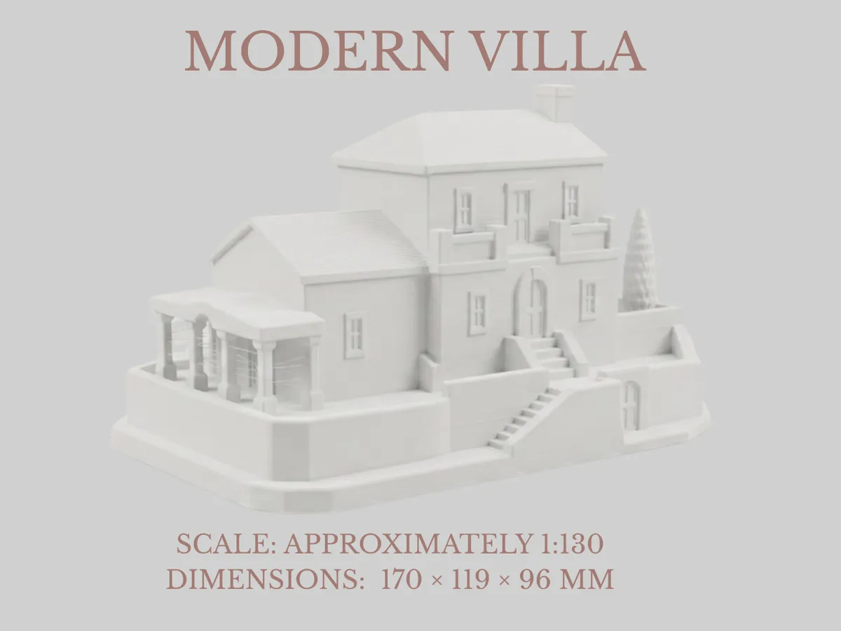 Modern Villa - 1:130 Scale - Scale Models & Model Kits, in stock