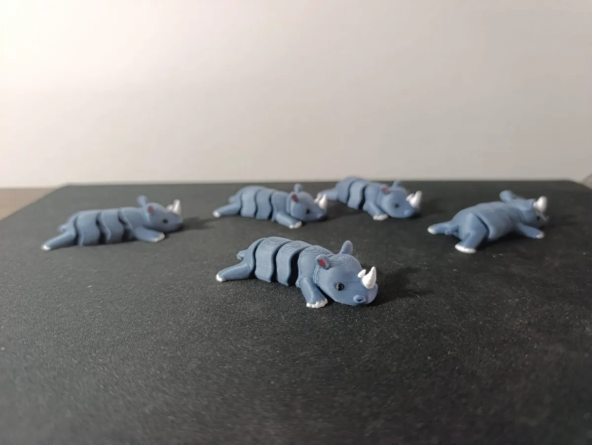 Flexible & Articulated Rhino, photo 2 of 4 - Flexible & Articulated Rhino Fidget & Sensory Toys