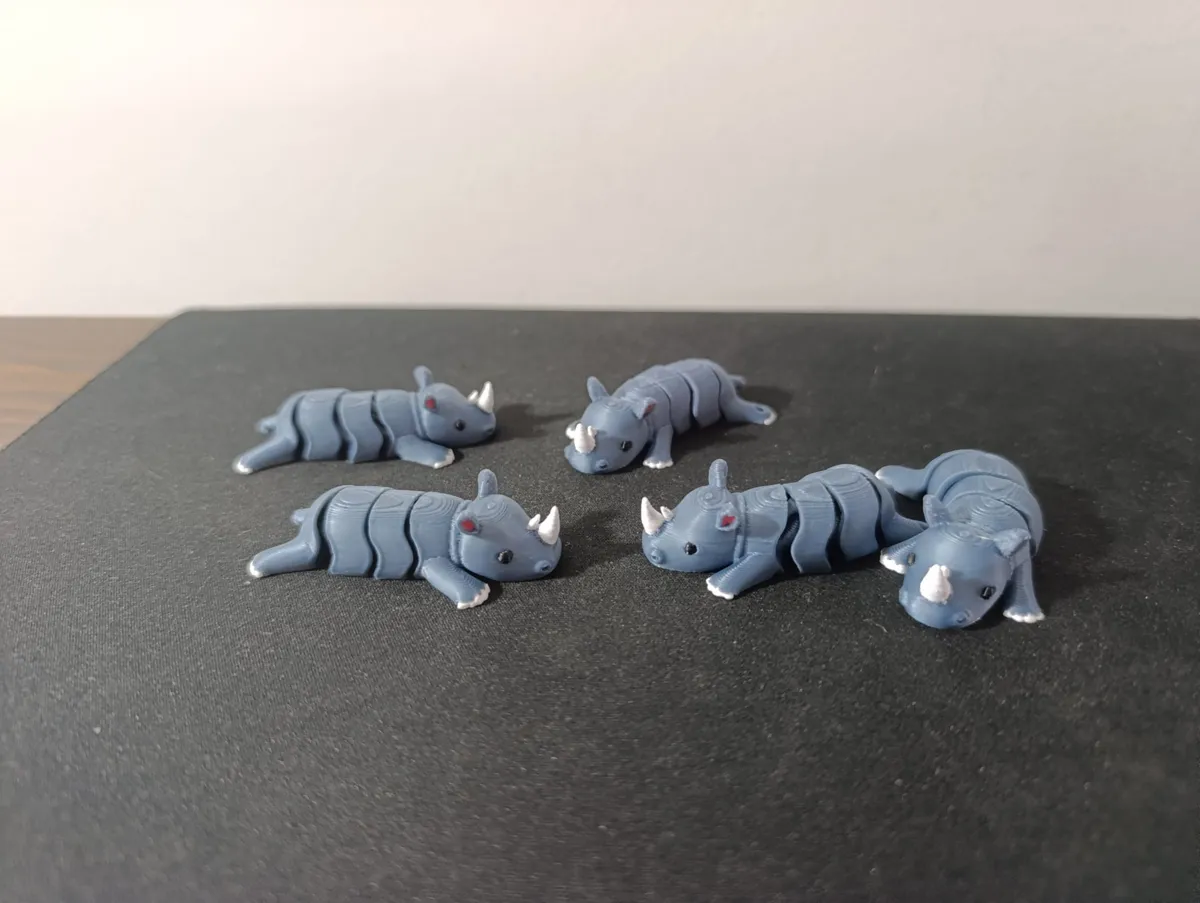 Flexible & Articulated Rhino, photo 3 of 4 - Flexible & Articulated Rhino Fidget & Sensory Toys