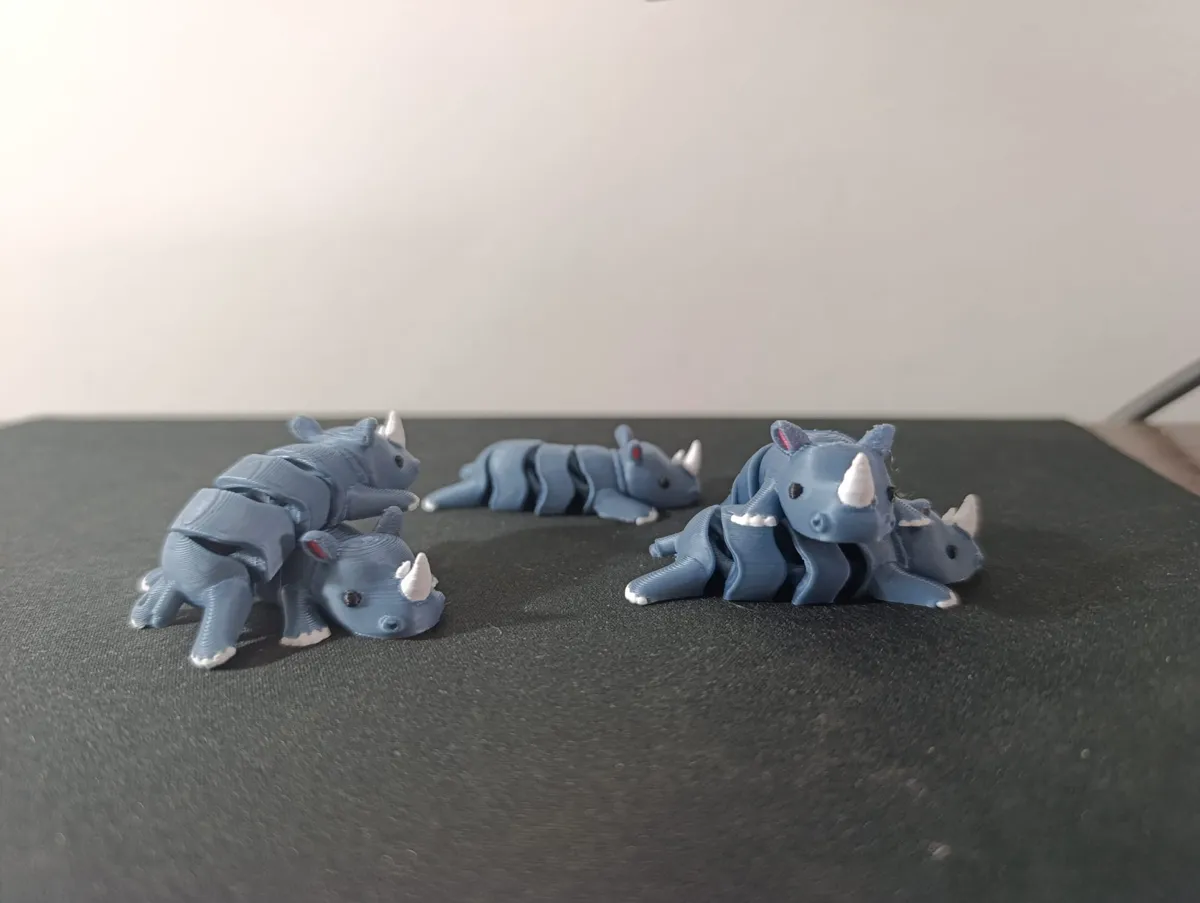 Flexible & Articulated Rhino, photo 4 of 4 - Flexible & Articulated Rhino Fidget & Sensory Toys