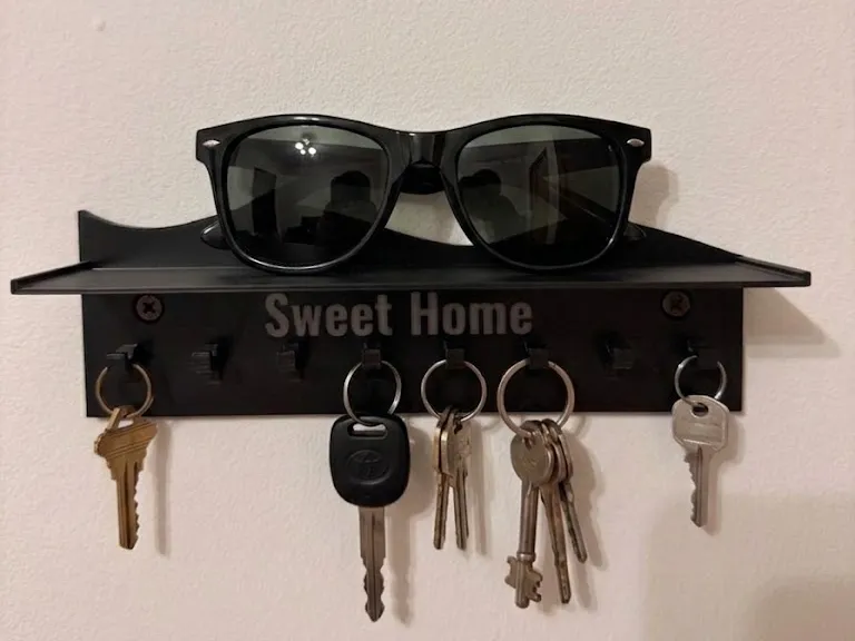Minimalist Key Rack with Display Shelf - Key Holders with Shelf & Mail Slot, in stock in India