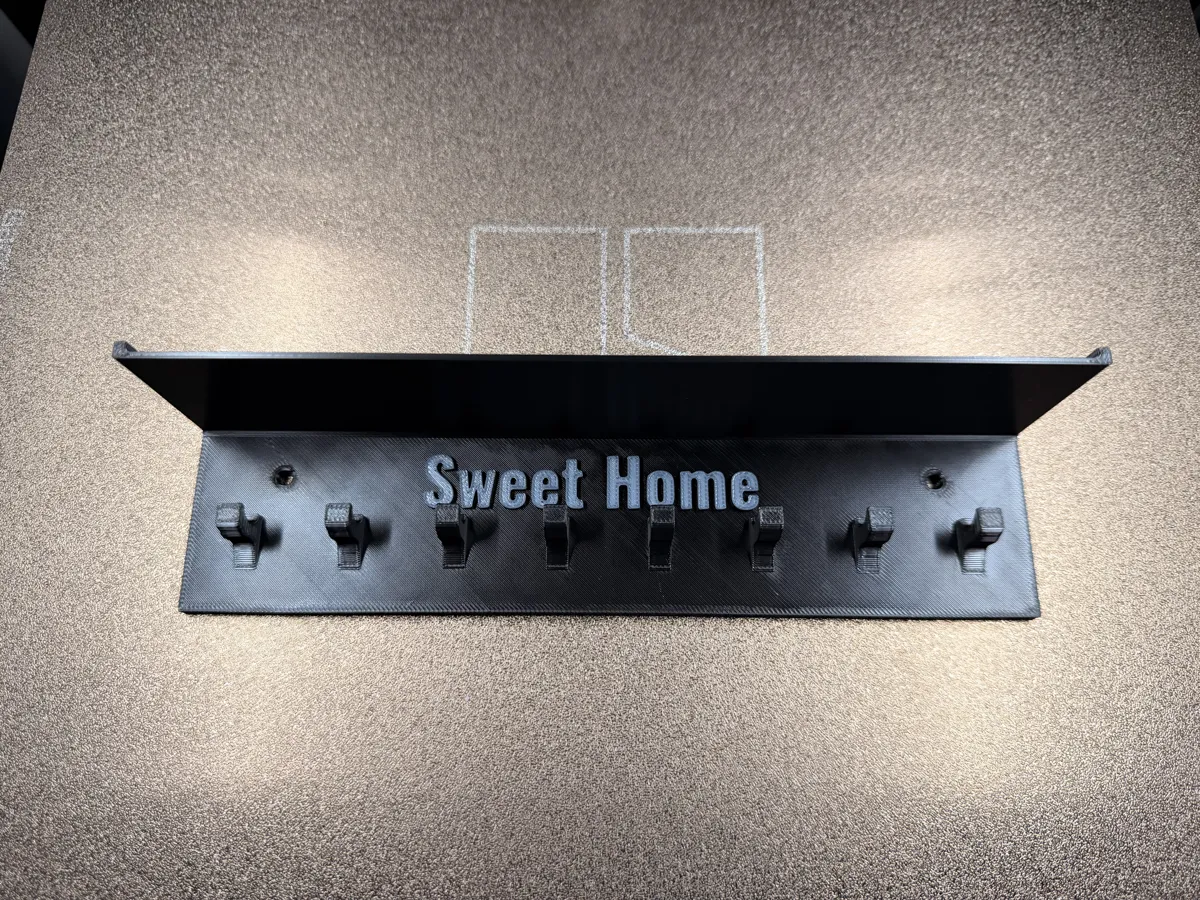 Minimalist Key Rack with Display Shelf, photo 3 of 4 - Minimalist Key Rack with Display Shelf Storage & Organisation