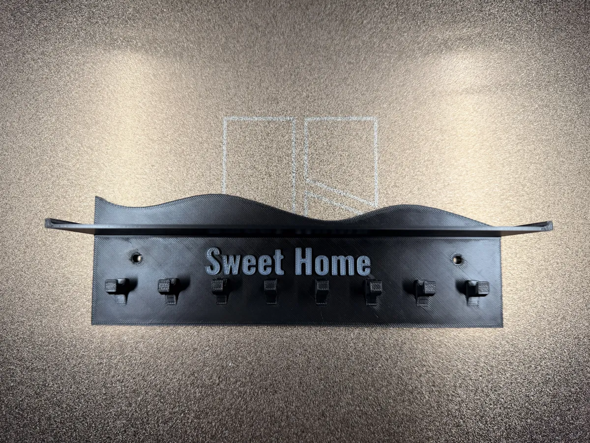 Minimalist Key Rack with Display Shelf, photo 4 of 4 - Minimalist Key Rack with Display Shelf Storage & Organisation