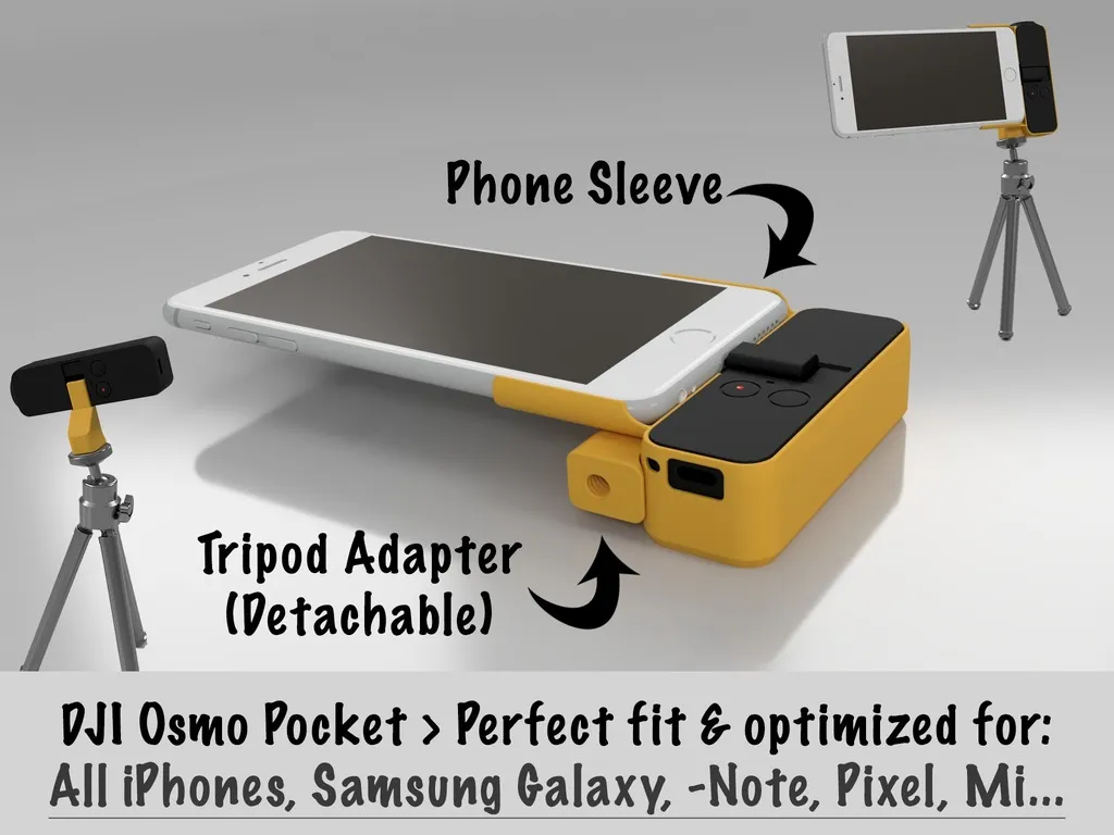 DJI Osmo Pocket fitting Phone and Tripod Mount - Gadgets, in stock in India