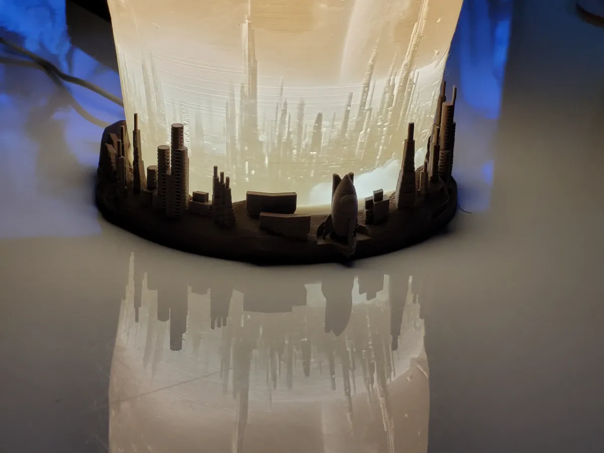 Space Lamp II - 360 Degree Lithophane Diorama, photo 3 of 4 - Space Lamp II - 360 Degree Lithophane Diorama Generative Art