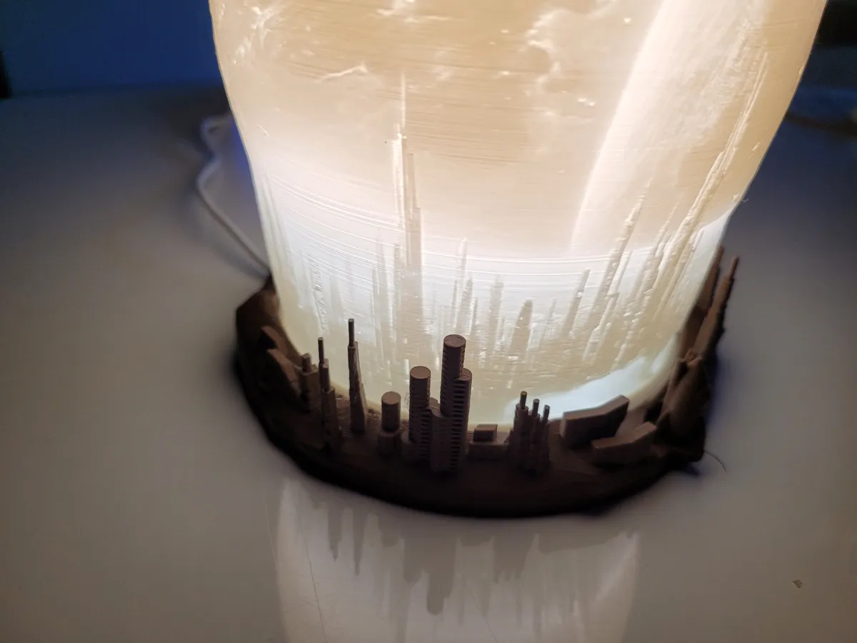 Space Lamp II - 360 Degree Lithophane Diorama, photo 4 of 4 - Space Lamp II - 360 Degree Lithophane Diorama Generative Art