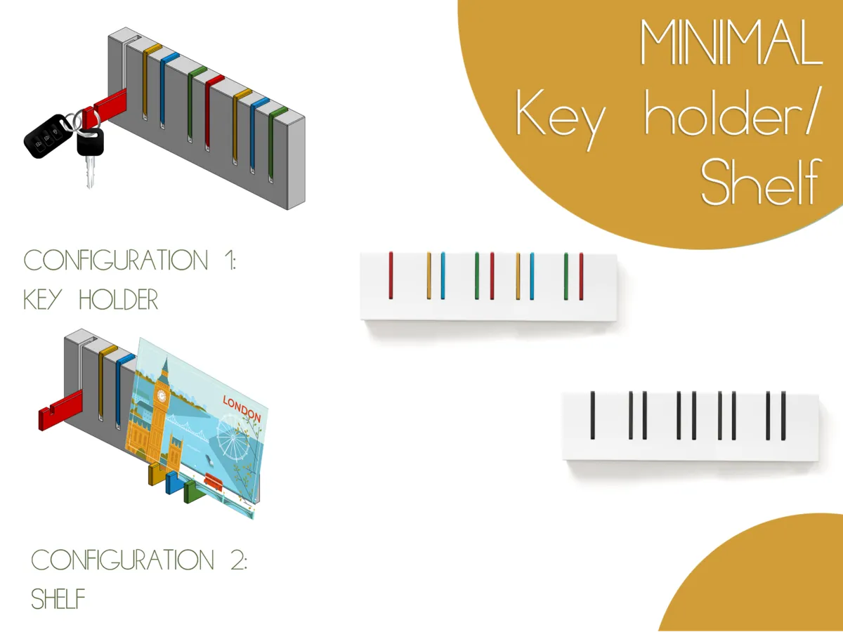 wall key holder/ tiny shelf / wall flip hanger - Decor, in stock in India