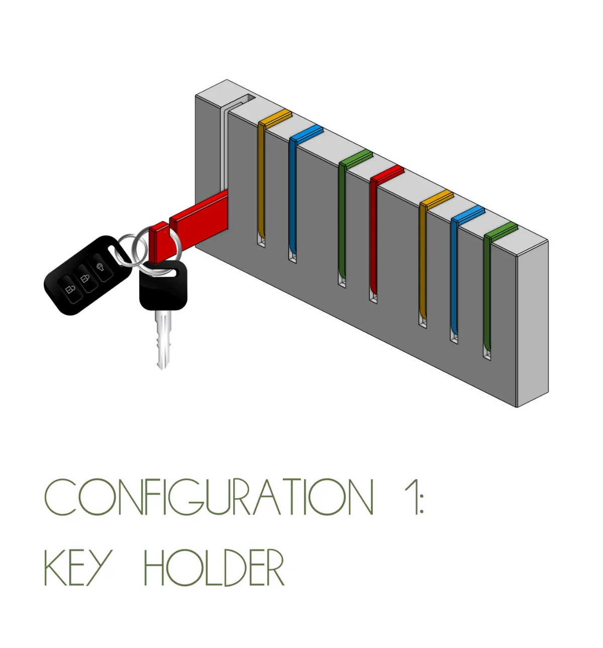 wall key holder/ tiny shelf / wall flip hanger, photo 2 of 4 - wall key holder/ tiny shelf / wall flip hanger Household