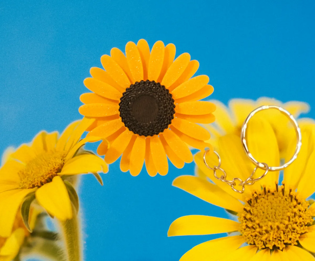 Sunflower keychain