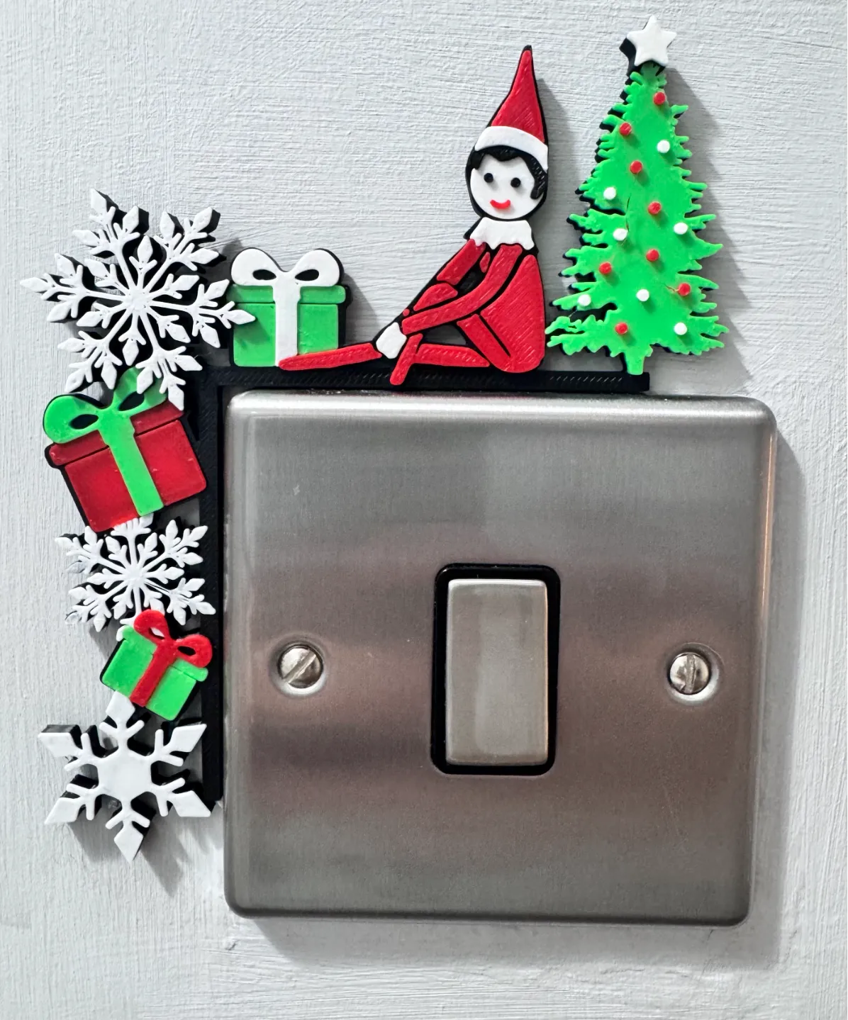 Elf on Christmas Light Switch Corner decoration