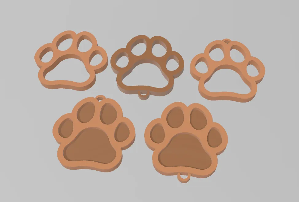 Dog Paw Keychain
