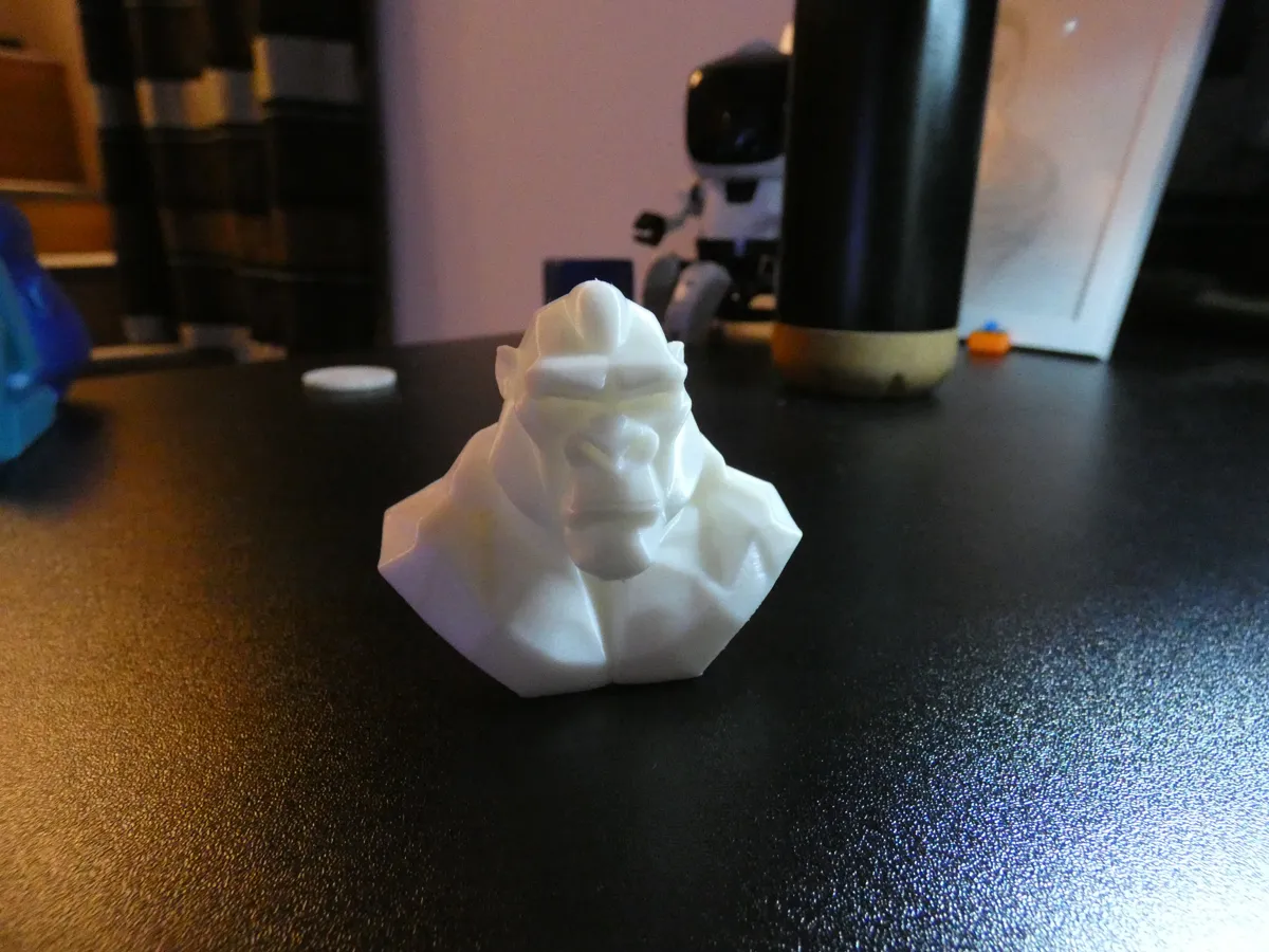 Low-Poly Gorilla Bust Sculpture, photo 3 of 4 - Low-Poly Gorilla Bust Sculpture Home Decor Items
