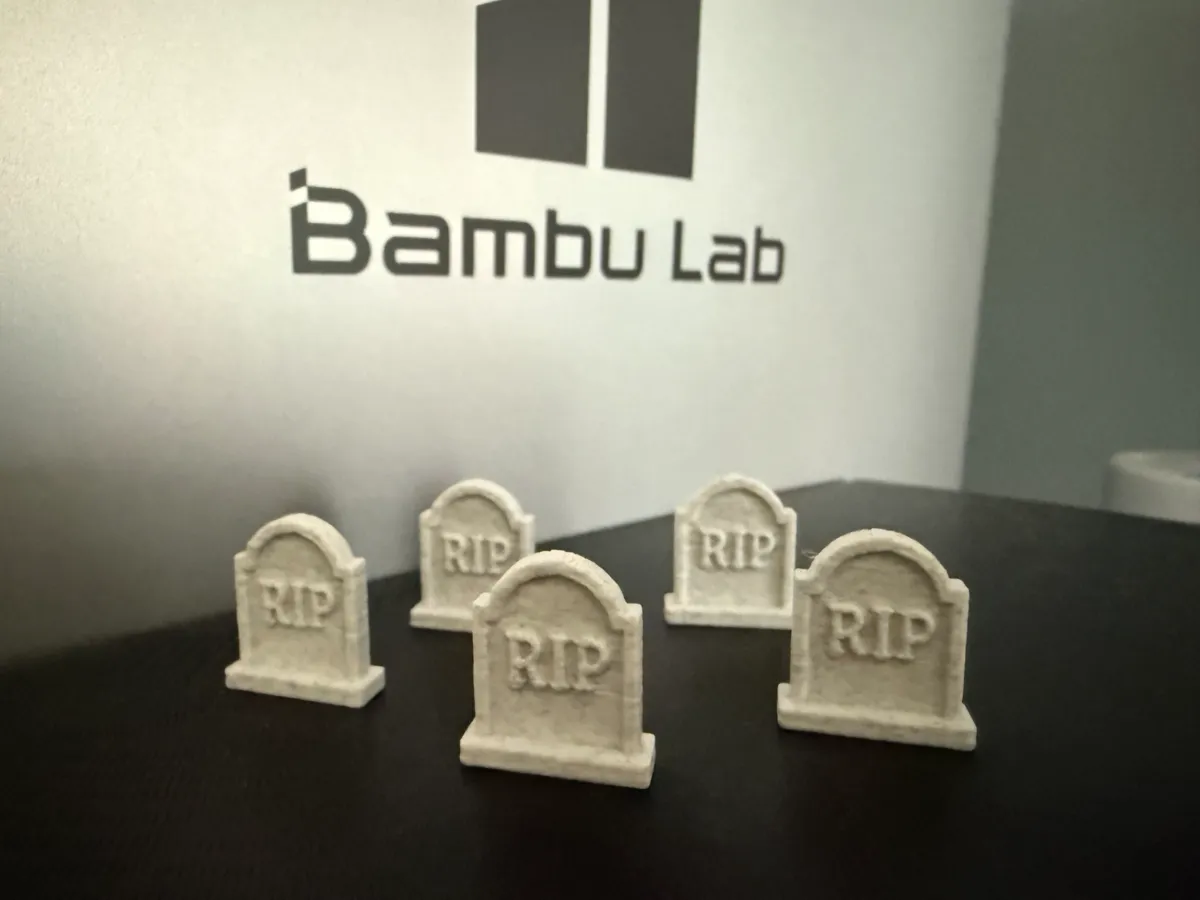 Miniature tombstone RIP