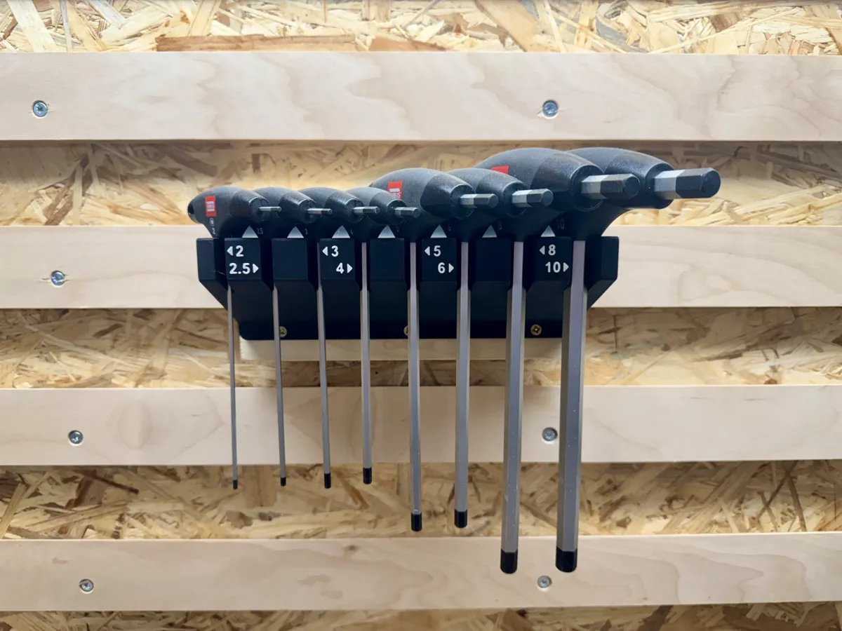 T-Handle Hex (Allen) Holder Wall Mount & Organizer