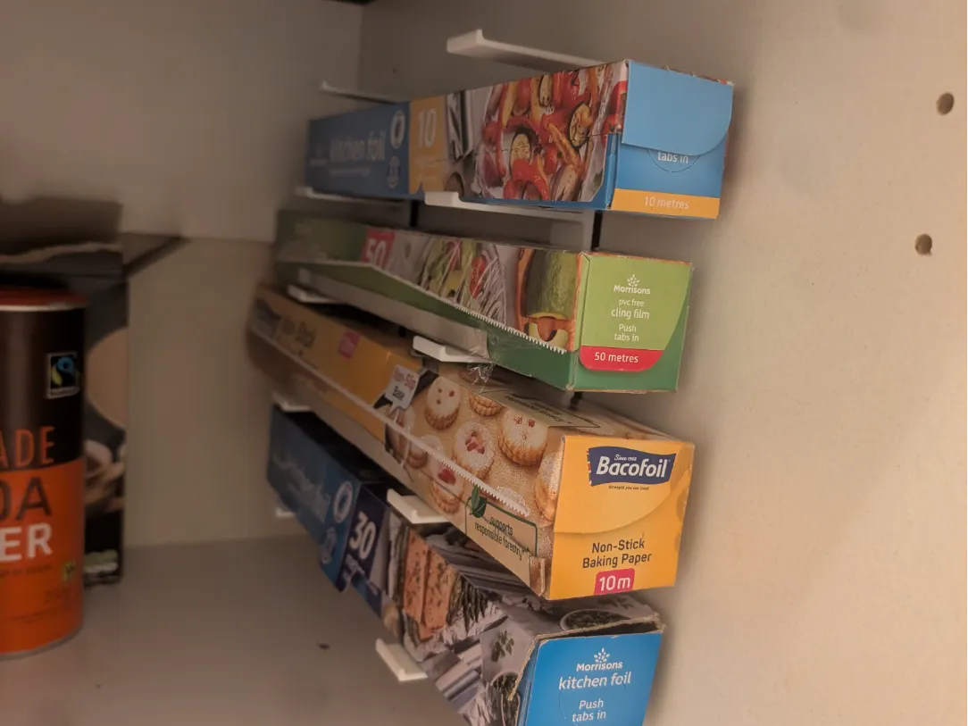Kitchen foil, baking paper and plastic wrap holder