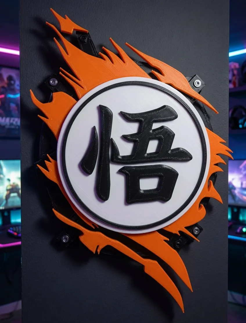 DRAGON BALL Z, GO KANJI WALL ART, photo 3 of 4 - DRAGON BALL Z, GO KANJI WALL ART Home Decor Items