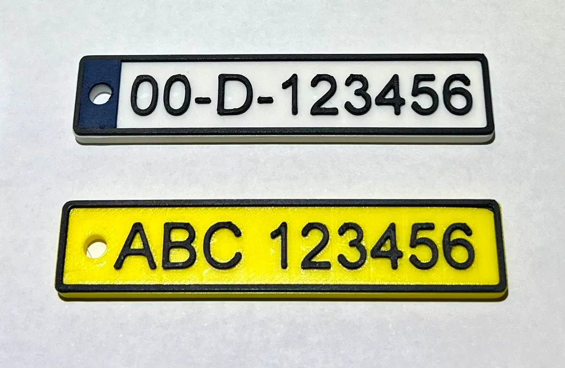 Customizable Licence Plate Key Ring, photo 2 of 3 - Customizable Licence Plate Key Ring Art