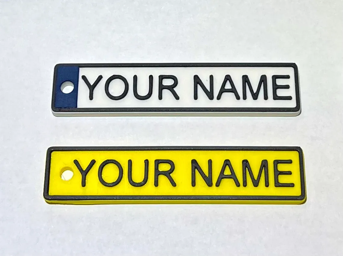 Customizable Licence Plate Key Ring, photo 3 of 3 - Customizable Licence Plate Key Ring Art