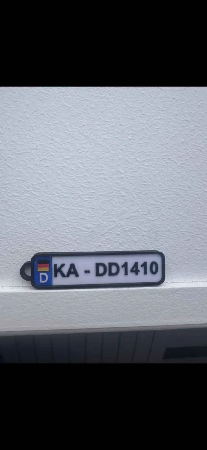 Car license plate KEYCHAIN with Flag, photo 2 of 2 - Car license plate KEYCHAIN with Flag Keychains
