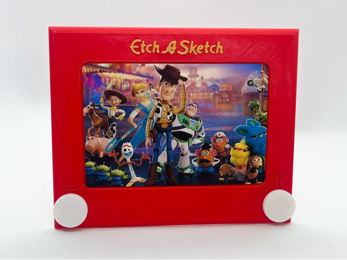 Etch A Sketch photo frame, Toy Story inspired