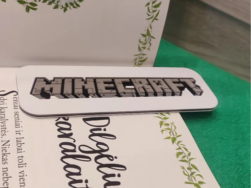 Minecraft Logo Bookmark and - Photo Art & Lithophanes, in stock in India