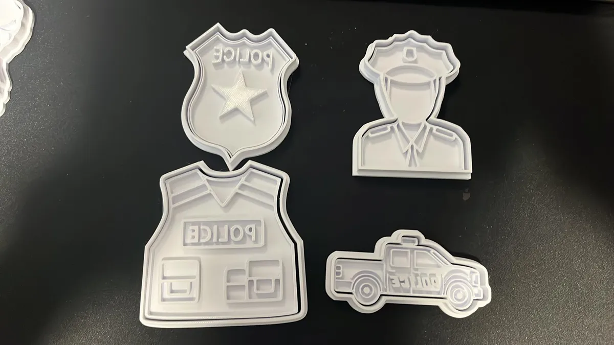 Police Cookie Cutters and Stamps