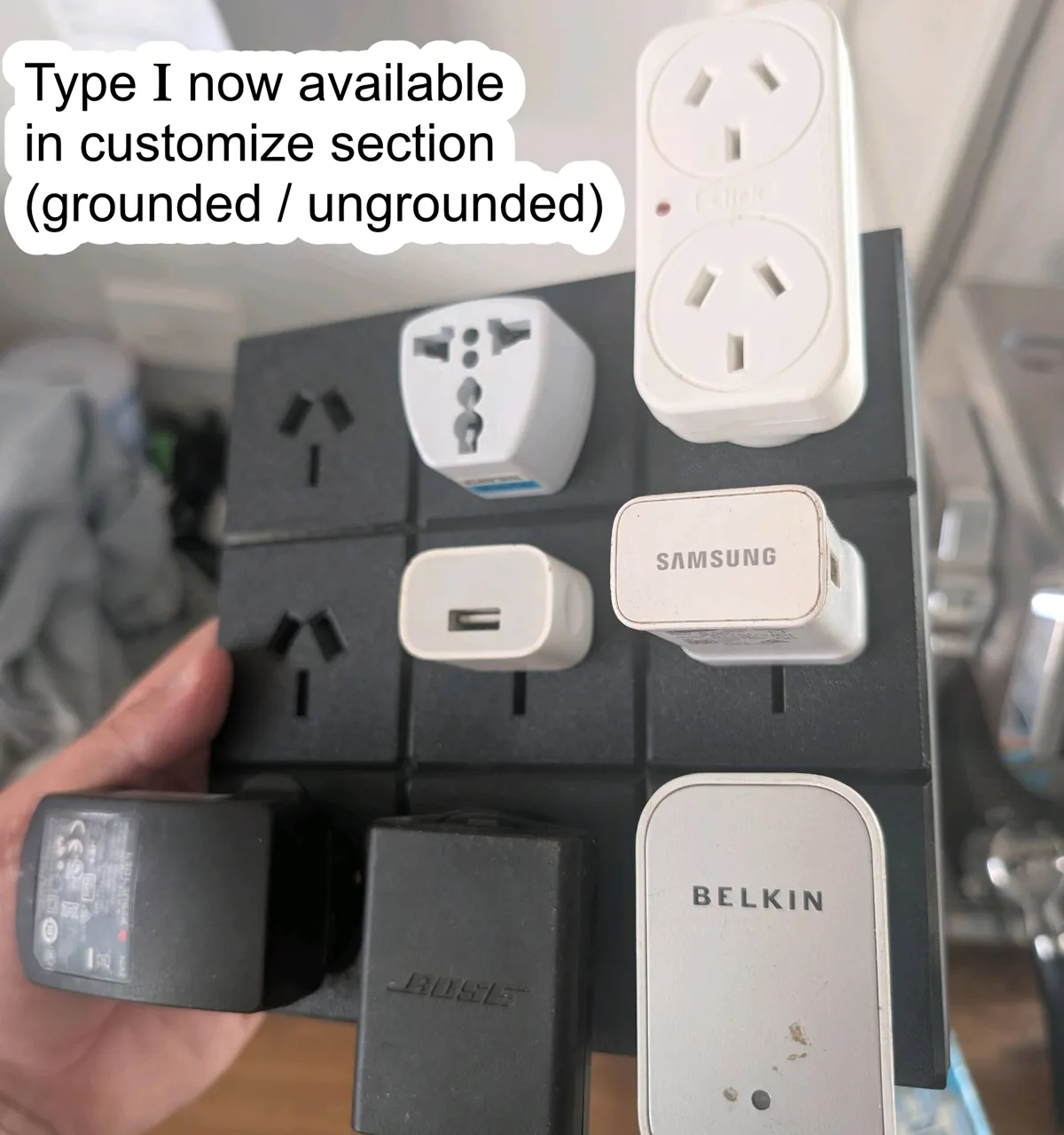 USB charger block holder, photo 4 of 4 - USB charger block holder Mobile & Device Accessories