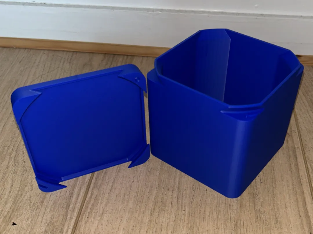 Impossible "Dovetail style" 4 inch square box V2.0 - Small Parts & Compartment Boxes, in stock