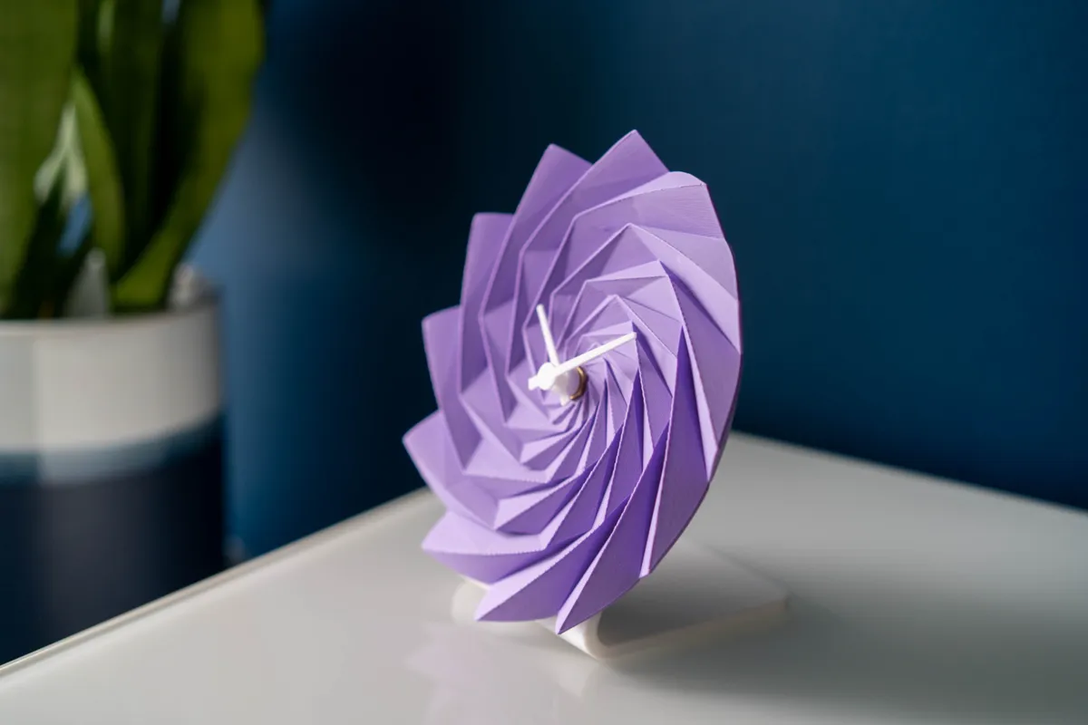 Origami Spiral of Life Clock, photo 2 of 4 - Origami Spiral of Life Clock Home Decor Items